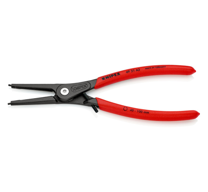 Щипцы прецезионные для наружных стопорных колец прямые, Ø40-100мм KNIPEX 49 31 A3, Ø2,3мм