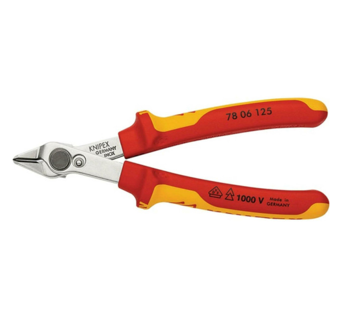 Кусачки (бокорезы) прецизионные Electronic Super Knips®  125мм VDE KNIPEX 78 06 125, полированные
