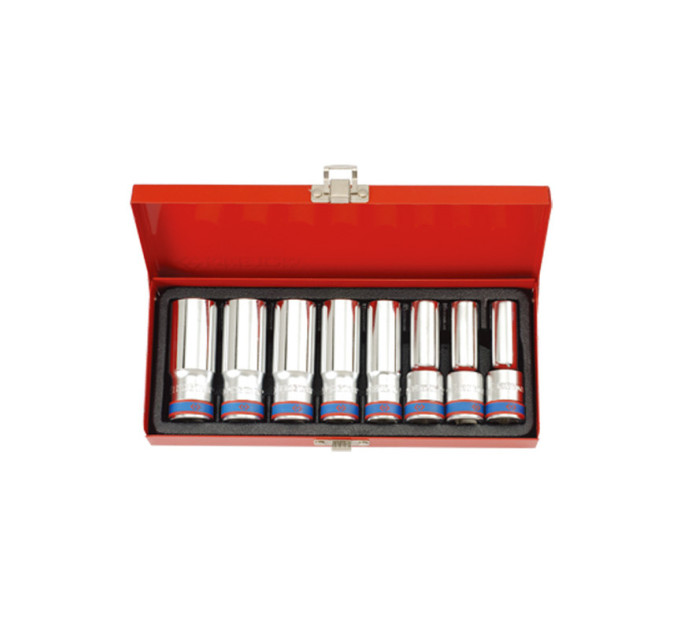 Набор головок 1/2" 8 ед. 6-ти гранные,длинные (12-23mm)