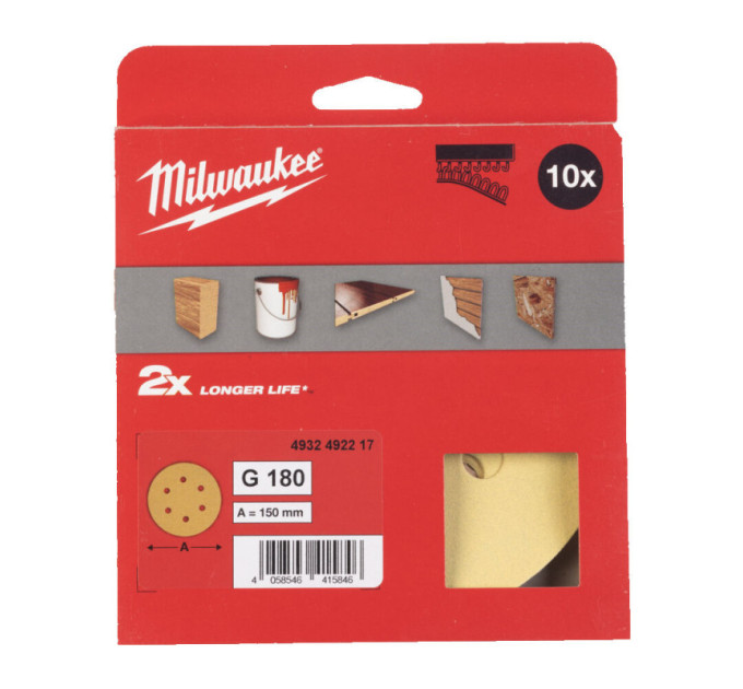Шлифовальный круг HP MILWAUKEE Ø150/6 HL, зерно 180, (10шт)