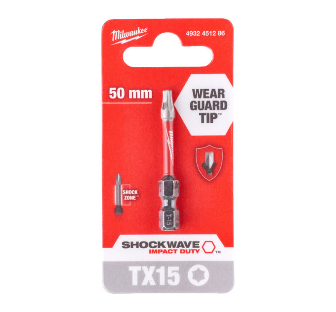 Біта SHOCKWAVE MILWAUKEE, TX15, 50мм