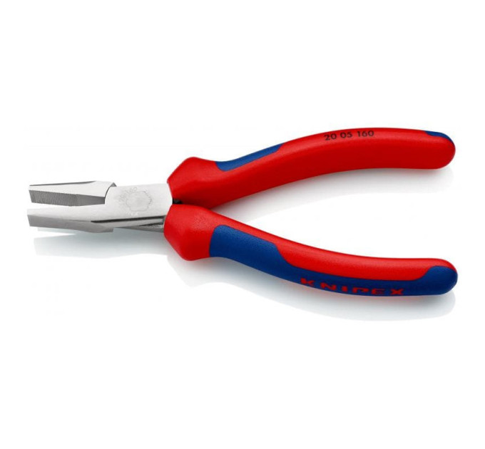 Плоскогубцы с гладкими губками, 160мм KNIPEX 20 05 160, хромированные