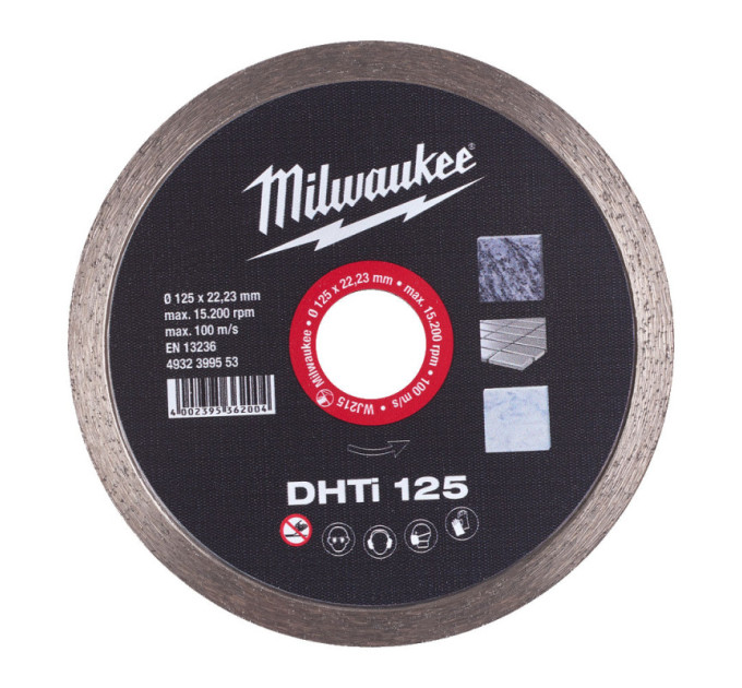 Диск алмазный MILWAUKEE DHTi 125, Ø125мм (керамическая плитка)
