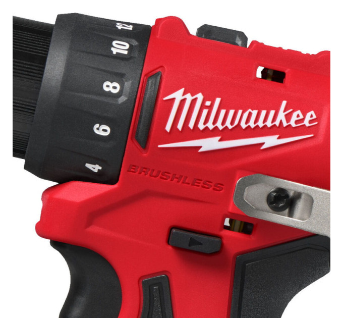 Дриль-шуруповерт акумуляторний безщітковий MILWAUKEE M12 BLDDRC-402С (40Нм) (ЗУ+2акк.Х4Ач+кейс)