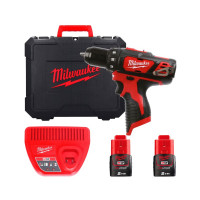 Дриль-шуруповерт акумуляторний MILWAUKEE M12 BDD-202C (30 Нм) (заміна на 4933499686)