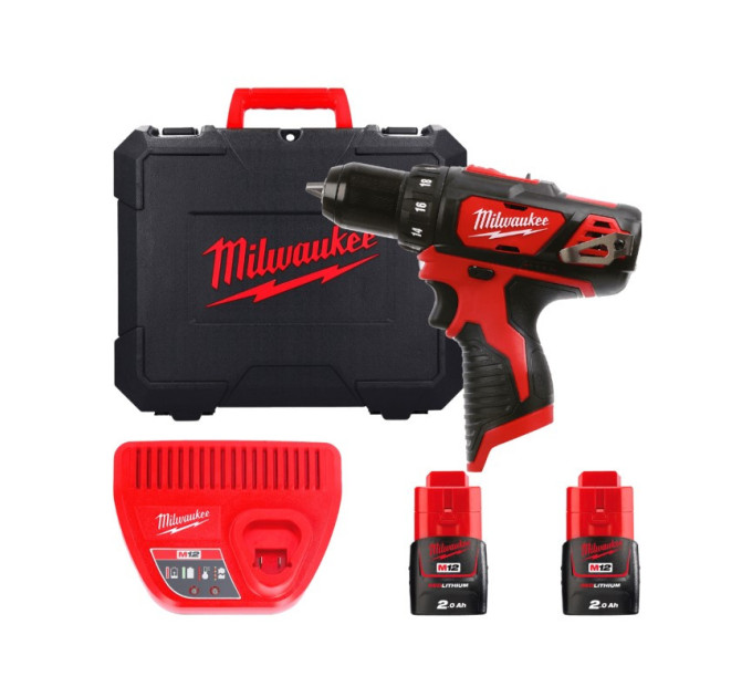 Дриль-шуруповерт акумуляторний MILWAUKEE M12 BDD-202C (30 Нм) (заміна на 4933499686)