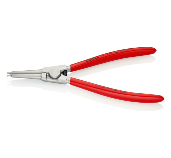 Щипцы для наружных стопорных колец прямые, Ø40-100мм KNIPEX 46 13 A3, Ø2,3мм хромированные