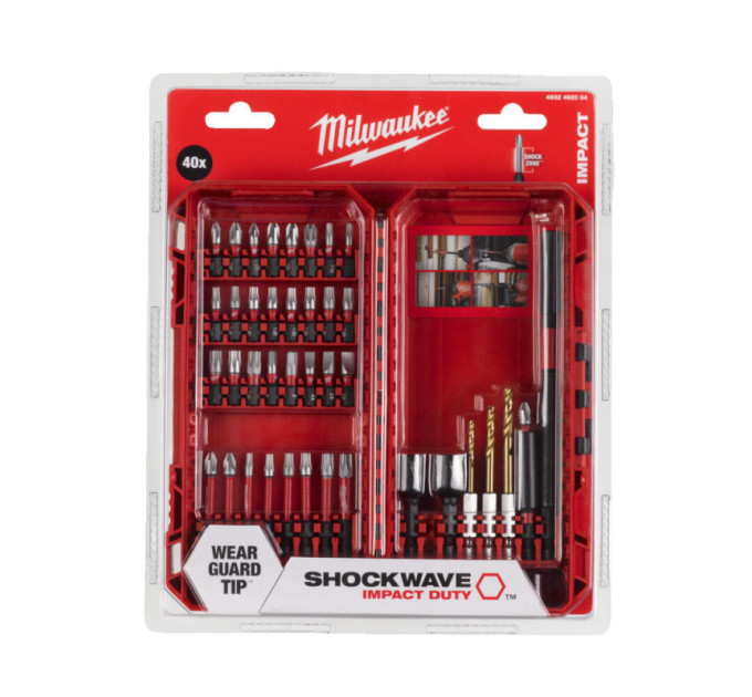 Набір біт SHOCKWAVE PACKOUT MILWAUKEE (40шт)
