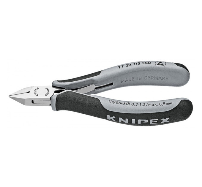 Кусачки бокові для електроніки KNIPEX 77 32 115 ESD