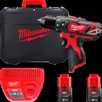 Дриль-шуруповерт ударний акумуляторний MILWAUKEE M12 BPD-202C (30 Нм) (ЗУ+1ак.Х2Ач+кейс)