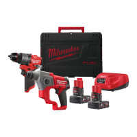 Набір з 2х інструментів безщіткових акумуляторних MILWAUKEE M12 FPP2F2-602X Набір з 2х інструментів безщіткових акумуляторних MILWAUKEE M12 FPP2F2-602X