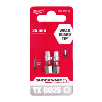 Біта SHOCKWAVE MILWAUKEE, TX BO25, 25мм, (2шт) Біта SHOCKWAVE MILWAUKEE, TX BO25, 25мм, (2шт)