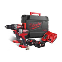 Набір з 2х інструментів безщіткових акумуляторних MILWAUKEE M18 BLPP2A2-502X Набір з 2х інструментів безщіткових акумуляторних MILWAUKEE M18 BLPP2A2-502X