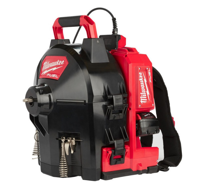 Машина прочистная аккумуляторная ранцевая MILWAUKEE M18 FFSDC16-502 трос 16мм (ЗУ+2акк.Х5Ач)