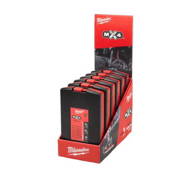 Набор буров SDS+ MX4 CD 6x7pc Set-1pc MILWAUKEE