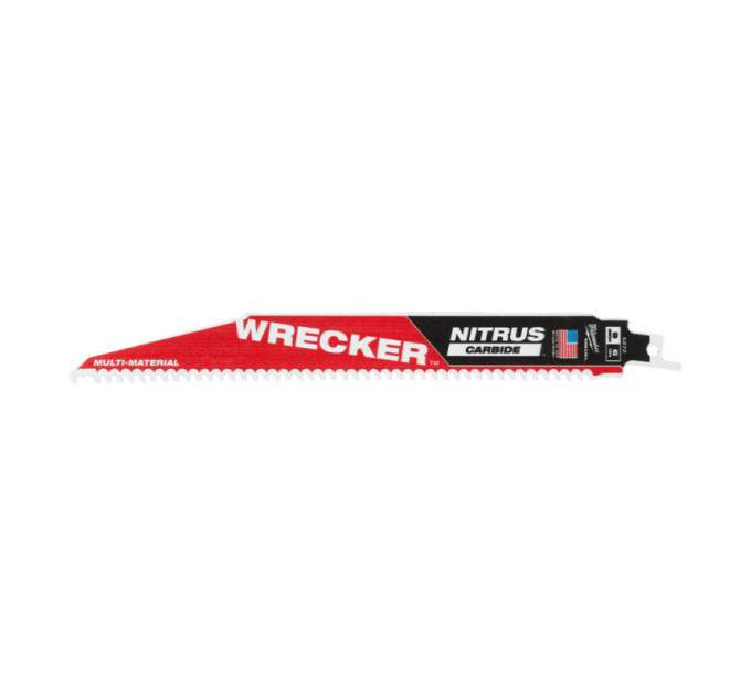 Полотно для шабельних пилок WRECKER CARBIDE NITRUS MILWAUKEE, 230х4,2мм, (5шт), (заміна на 48475572)