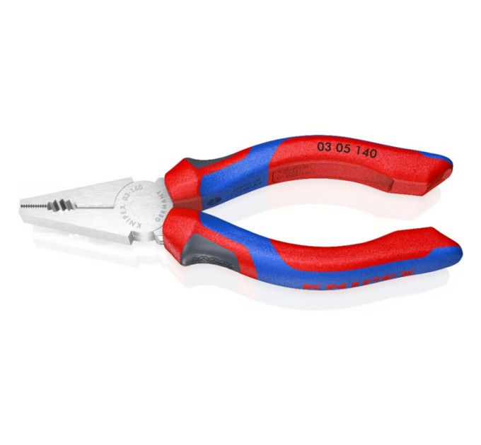 Пассатижи (плоскогубцы) комбинированные Ø9,0мм, 140мм KNIPEX 03 05 140, хромированные