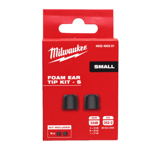 Сменные вкладыши (амбушюры) для наушников RLEPB MILWAUKEE, пена с еффектом памяти, S, 5 пар.