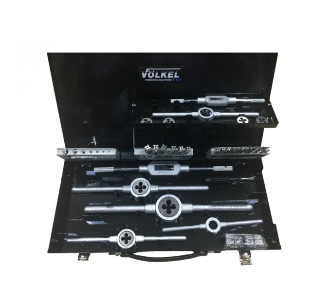 Набор метчиков и плашек M 3-M12 35 ед. HSSG DRІLBOX VOLKEL 49107