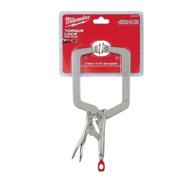 Зажим-струбцина тип С Torque Lock MILWAUKEE, (шарнирные губки), 230мм