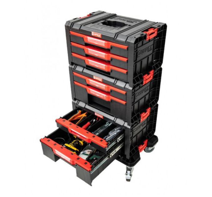 Набор ящиков QBRICK SYSTEM PRO DRAWER WORKSHOP SET 1 2.0 мобильный шкаф (525x345x885мм)