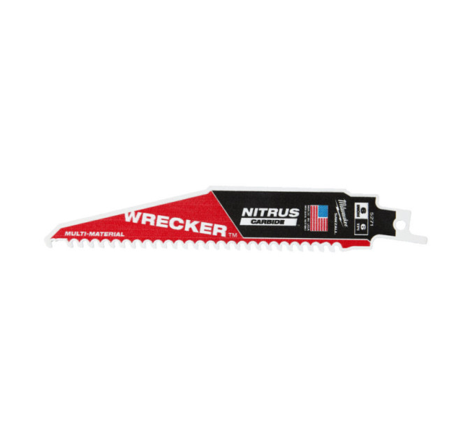 Полотно для сабельных пил WRECKER CARBIDE NITRUS MILWAUKEE, 150х4,2мм, (5шт), (замена на 48475571)