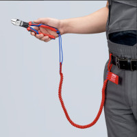 Кусачки боковые (бокорезы) особой мощности, Ø4,2мм, 200мм KNIPEX 74 02 200 T BK, с страховкой,фосфат