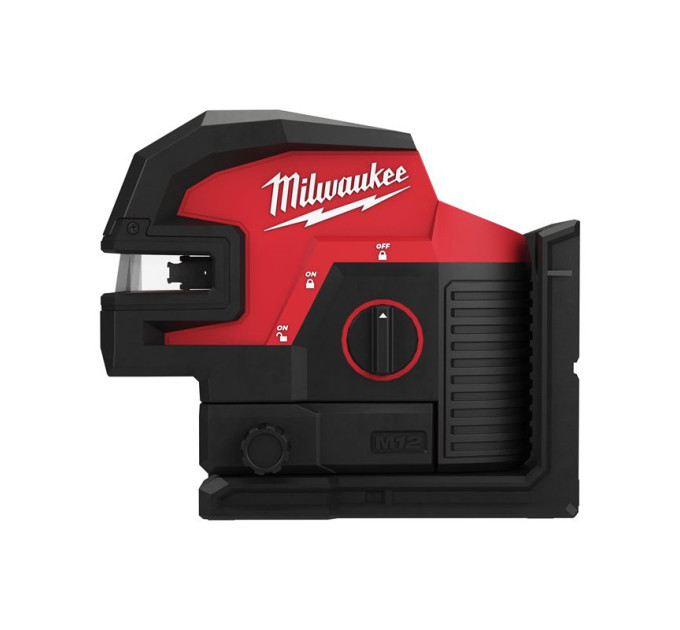 Нивелир 4х точечный лазерный аккумуляторный MILWAUKEE M12 CLL4P-0C (зелёный луч)