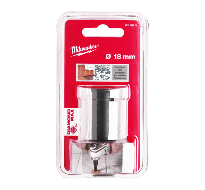 Коронка алмазна Diamond Max MILWAUKEE, Ø18мм M14 (сухе свердління)