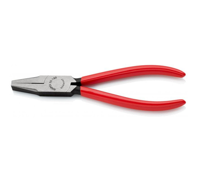 Плоскогубцы с гладкими губками, 180мм KNIPEX 20 01 180, фосфатированные