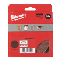 Шлифовальный круг MILWAUKEE Ø125/8 HL, зерно 80, (10шт) Шлифовальный круг MILWAUKEE Ø125/8 HL, зерно 80, (10шт)