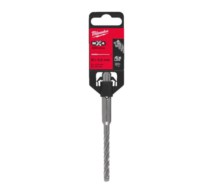 Бур SDS-PLUS MX4 MILWAUKEE, Ø6,5х115х50мм