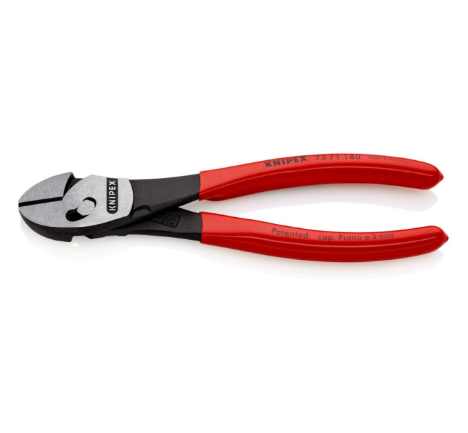 Кусачки боковые (бокорезы) особой мощности TwinForce, Ø4,0мм, 180мм KNIPEX 73 71 180,фосфатированные