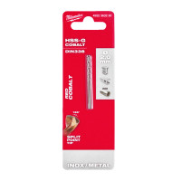 Свердло по металу HSS-Co MILWAUKEE, DIN338, Ø2,0х49х24мм, (2шт)