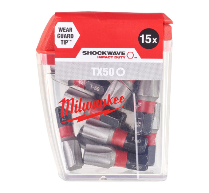 Бита SHOCKWAVE MILWAUKEE, TX50, 25мм, (15шт)