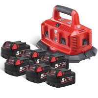 Энергокомплект Li-Ion MILWAUKEE, M18 NRG-506 (ЗУ M1418 C6, 6х5Ач В5) Энергокомплект Li-Ion MILWAUKEE, M18 NRG-506 (ЗУ M1418 C6, 6х5Ач В5)