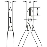 Кусачки боковые (бокорезы) для электроники, Ø1,3мм, 125мм KNIPEX 75 02 125 SB, фосфатированные
