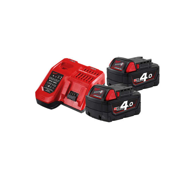 Энергокомплект MILWAUKEE M18 NRG-402С (ЗУ M12-18FC+2акк.Х4Ач В4)