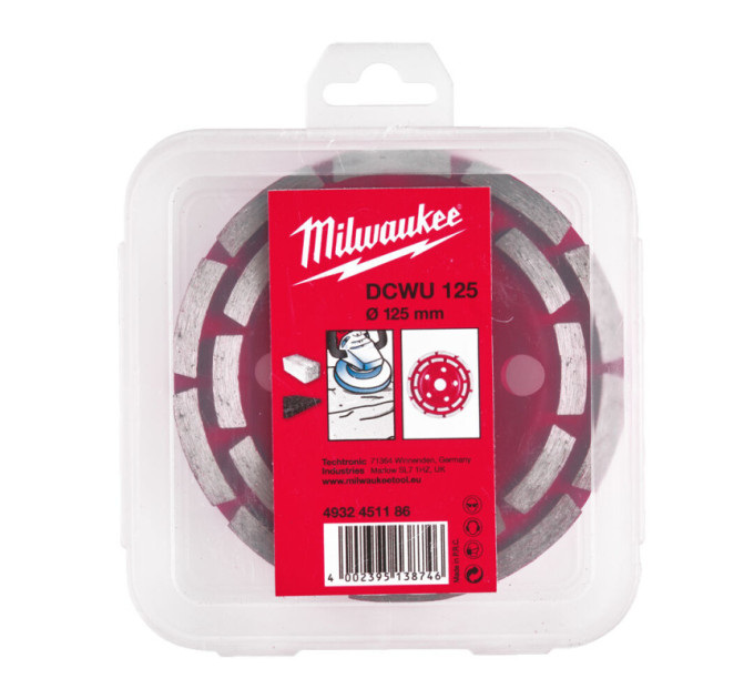 Чашка алмазна шліфувальна MILWAUKEE, DCWU, Ø125х22,23мм