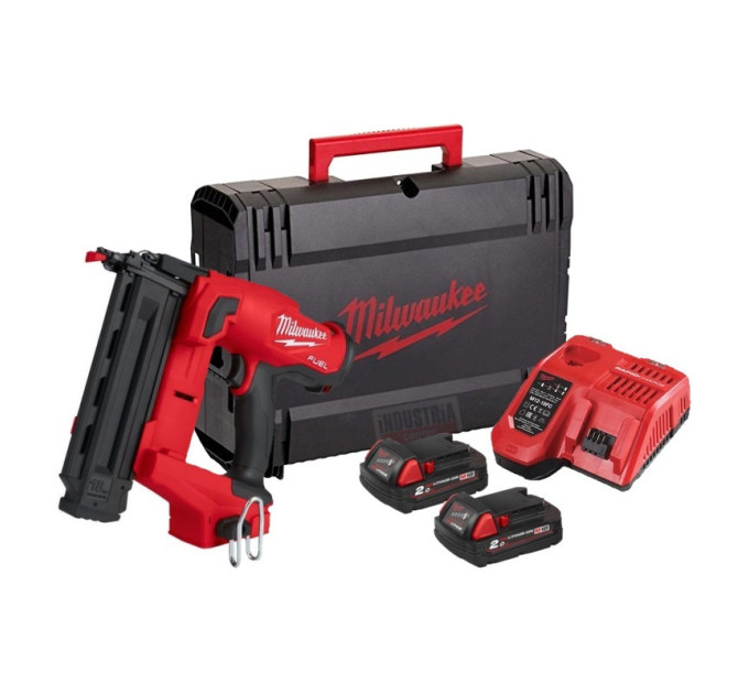Пистолет гвоздезабивной аккумуляторный бесщёточный MILWAUKEE M18 FN18GS-202X (16-54мм) (ЗУ+2Х2Ач)