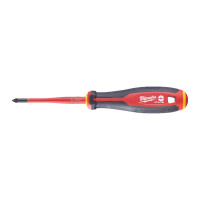 Отвертка трехгранная, изолированная VDE MILWAUKEE, PZ/SL1х80мм Отвертка трехгранная, изолированная VDE MILWAUKEE, PZ/SL1х80мм