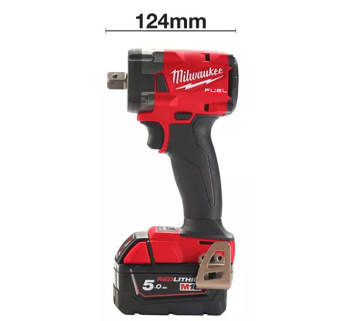 Гайковерт аккумуляторный бесщеточный MILWAUKEE 1/2" (339 Нм) M18 FIW2P12-502X, с пином (ЗУ+2Х5Ач)
