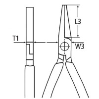 Плоскогубцы с гладкими губками, 125мм KNIPEX 20 01 125, фосфатированные