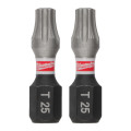 Бита SHOCKWAVE MILWAUKEE, TX25, 25мм, (3шт)