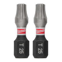 Бита SHOCKWAVE MILWAUKEE, TX25, 25мм, (3шт)