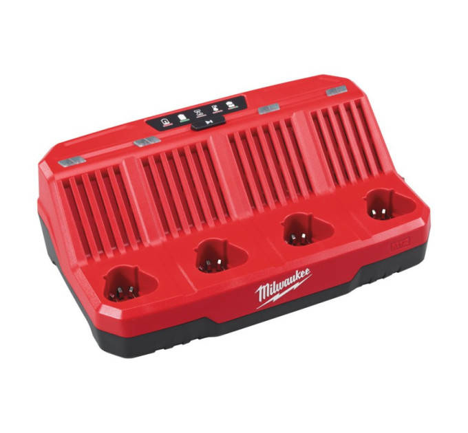Зарядний пристрій MILWAUKEE M12 C4 (для 4х акум. М12) 4932430554