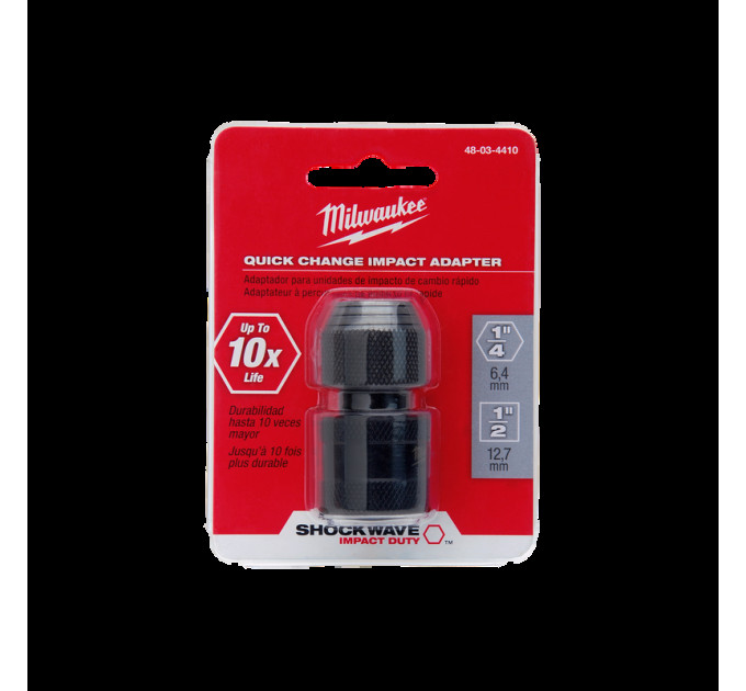 Переходник ударный ShW MILWAUKEE, с квадрата 1/2'' на 1/4'' Hex