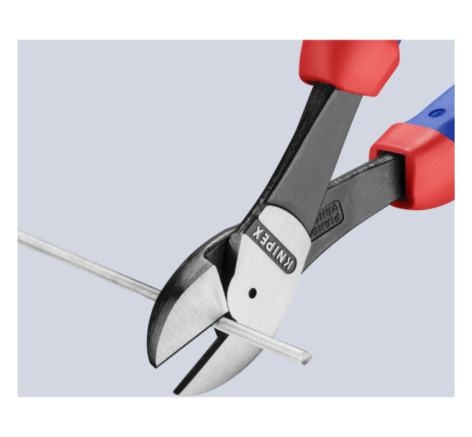 Кусачки боковые (бокорезы) особой мощности, Ø4,6мм, 250мм KNIPEX 74 02 250 SB, фосфатированные