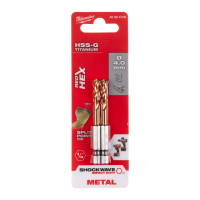 Сверло по металлу RedHEX SHOCKWAVE™ HSS-TiN MILWAUKEE, Ø4,0х71,5х26мм, (2шт)