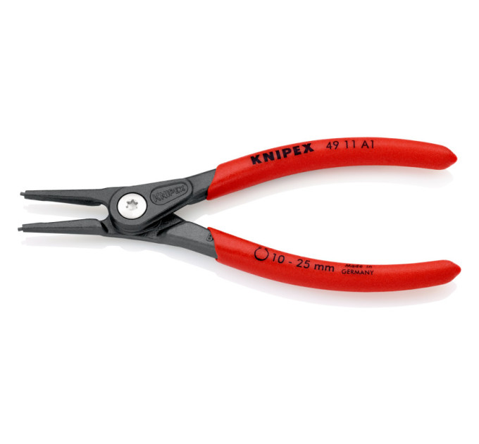Щипцы прецезионные для наружных стопорных колец прямые, Ø10-25мм KNIPEX 49 11 A1 SB, Ø1,3мм